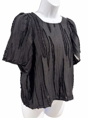 Marie Oliver Silk Linen Cotton Textured Top size Medium